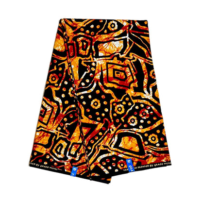 African Print Fabric/ Ankara - Shades of Brown 'Kòkòrò Ina' Design, YARD or WHOLESALE