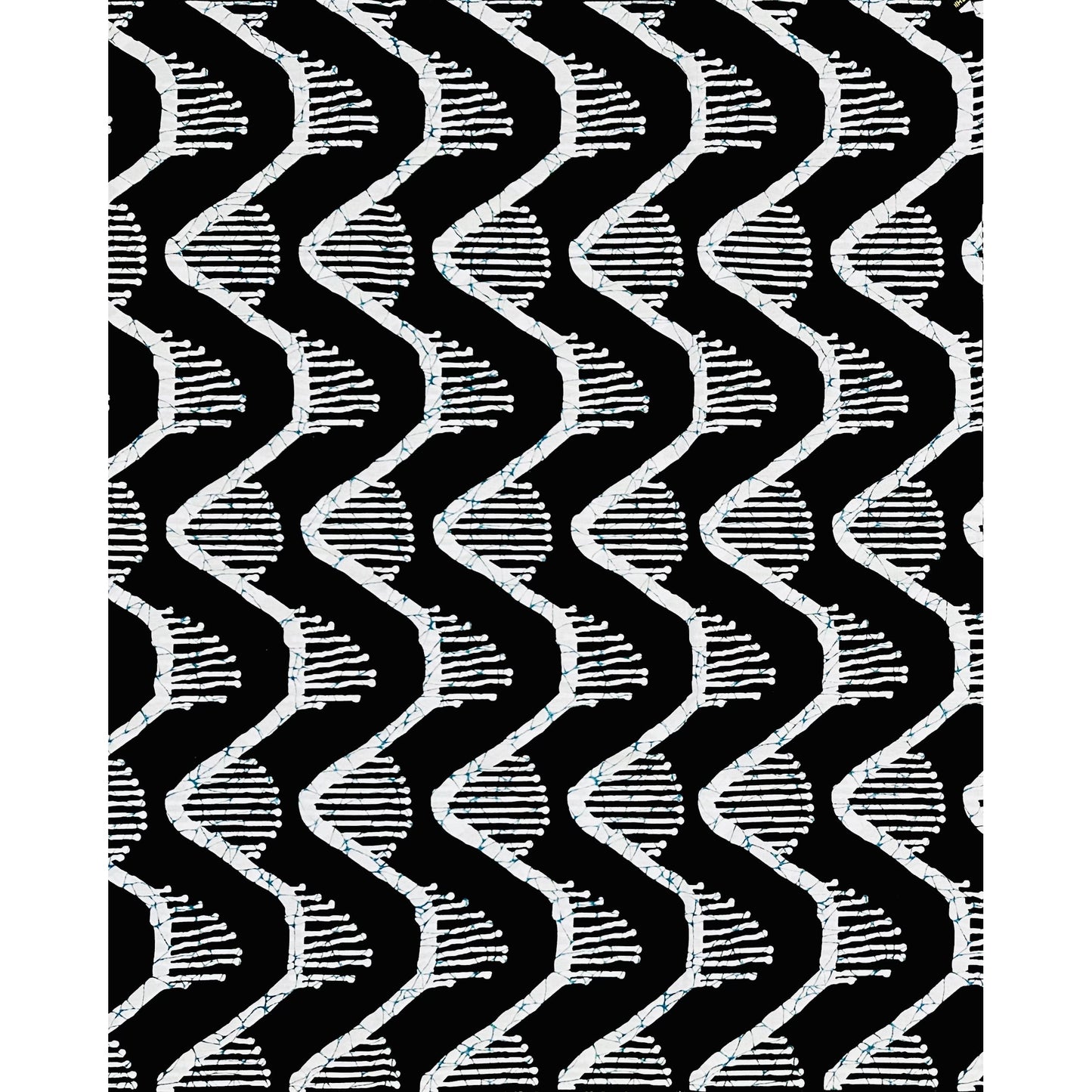 African Print Fabric/ Ankara - Black, White 'Bullseye' Design, YARD or WHOLESALE