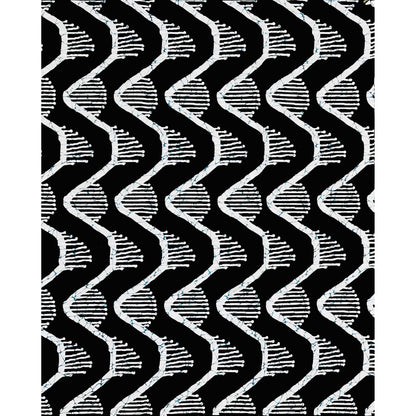 African Print Fabric/ Ankara - Black, White 'Bullseye' Design, YARD or WHOLESALE