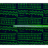 African Print Fabric/Ankara - Black, Green 'Zazi' Design, YARD or WHOLESALE