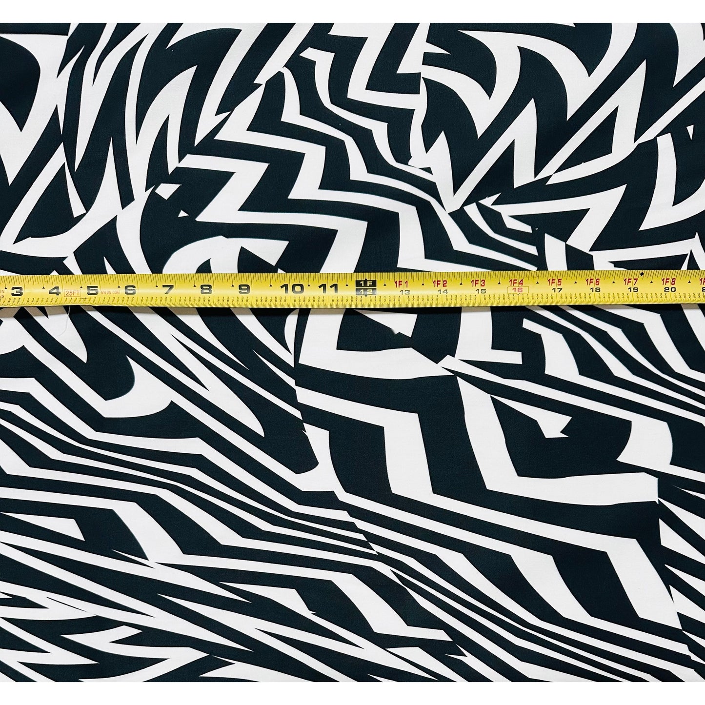 African Print, Stretch Cotton Satin Fabric- Black, White "Anansi Unbound" Per Yard