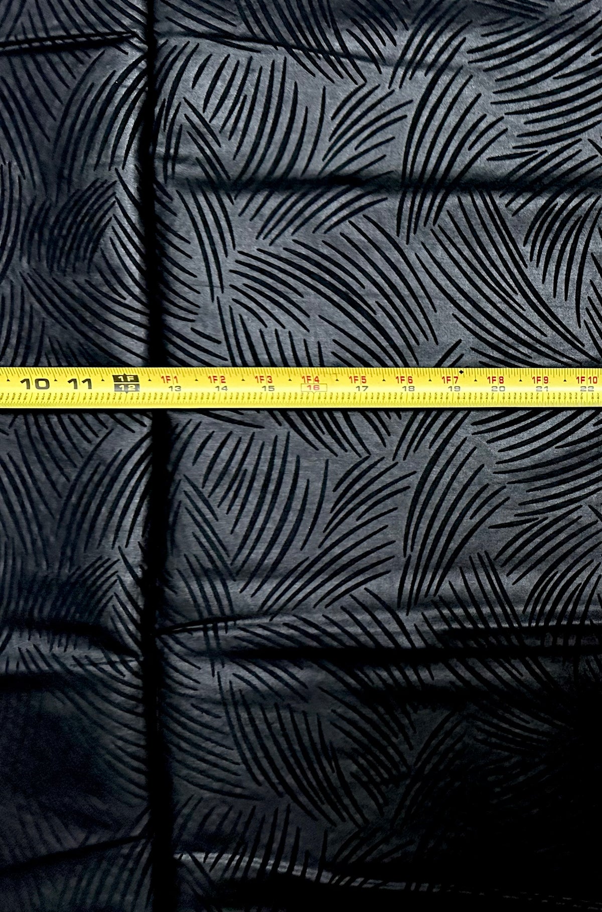 African Print Fabric/ Ankara - Solid Black, Embossed “Obsidian Leaves” Per Yard or Wholesale