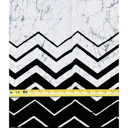 African Print Fabric/ Ankara - Black, White 'Amai Reserved' Design