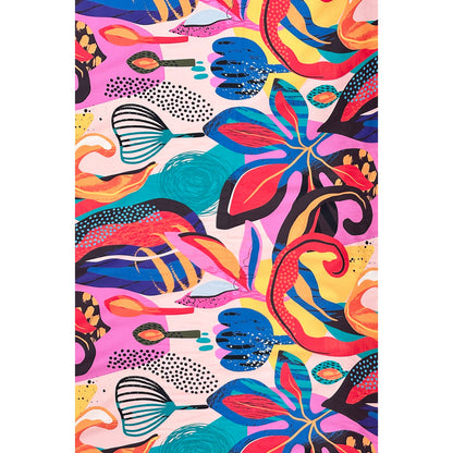 African Print, Stretch Cotton Satin Fabric- Teal, Pink, Orange, Purple, Blue, Red "Joy Has No Curfew", Per Yard