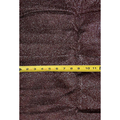 African Fabric/ Woven, Kente - Brown & Metallic Silver “Asase Sika”, ~2 Yards