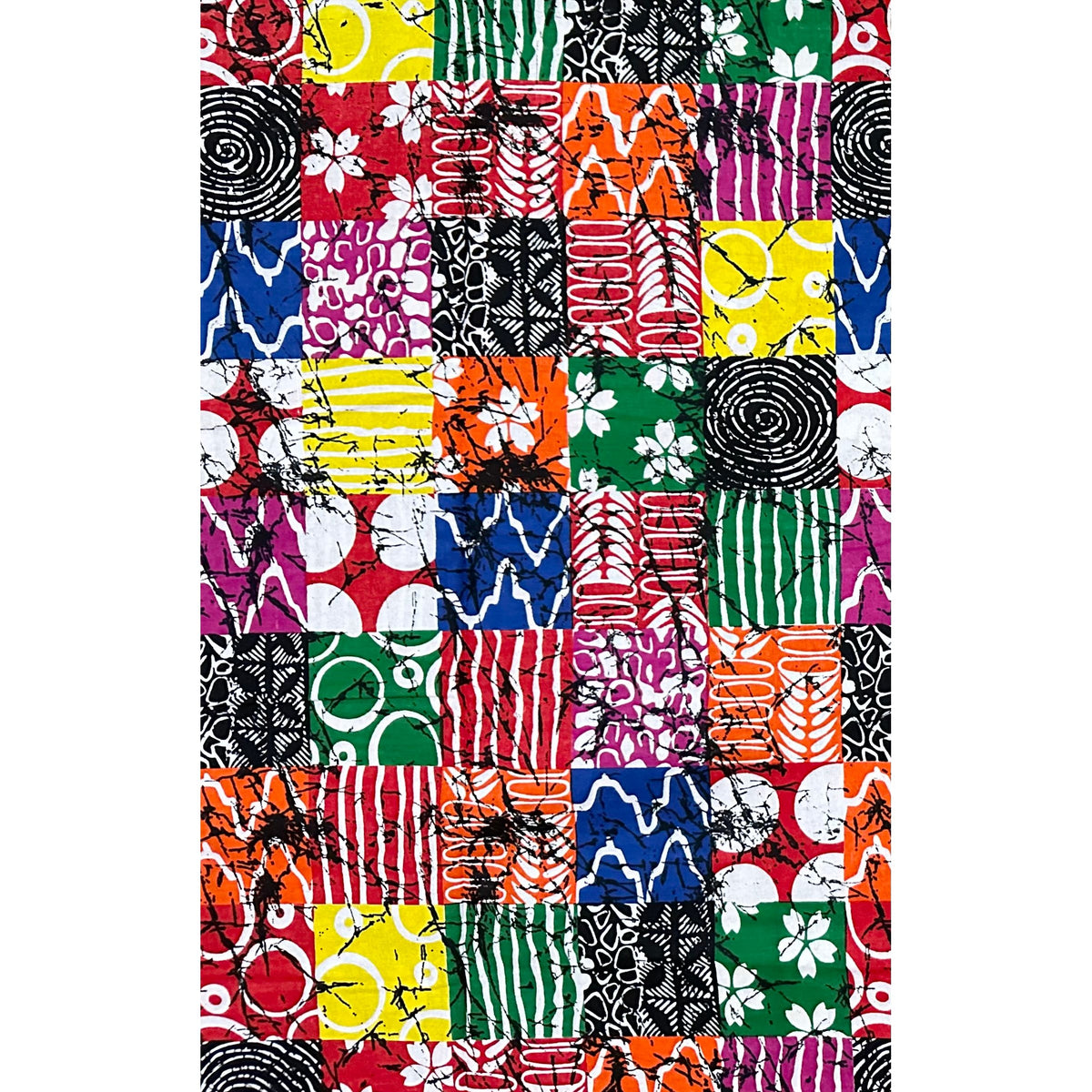 African Print Fabric/ Ankara - Multicolored 'Pieces of Everywhere', YARD or WHOLESALE