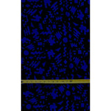 African Print Fabric/ Ankara - Blue, Black 'Afurika' Design, YARD or WHOLESALE