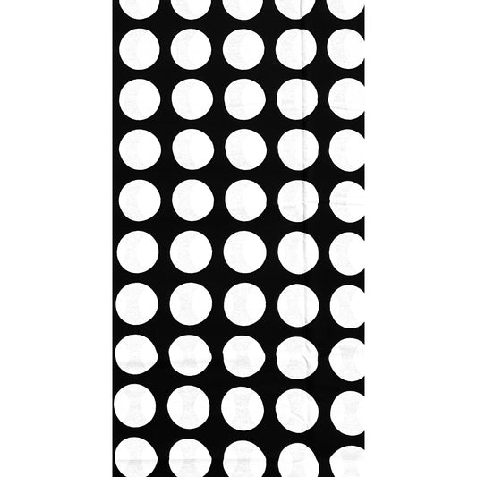 African Print Fabric/ Ankara - Black, White 'Polka Dot' Design, YARD or WHOLESALE