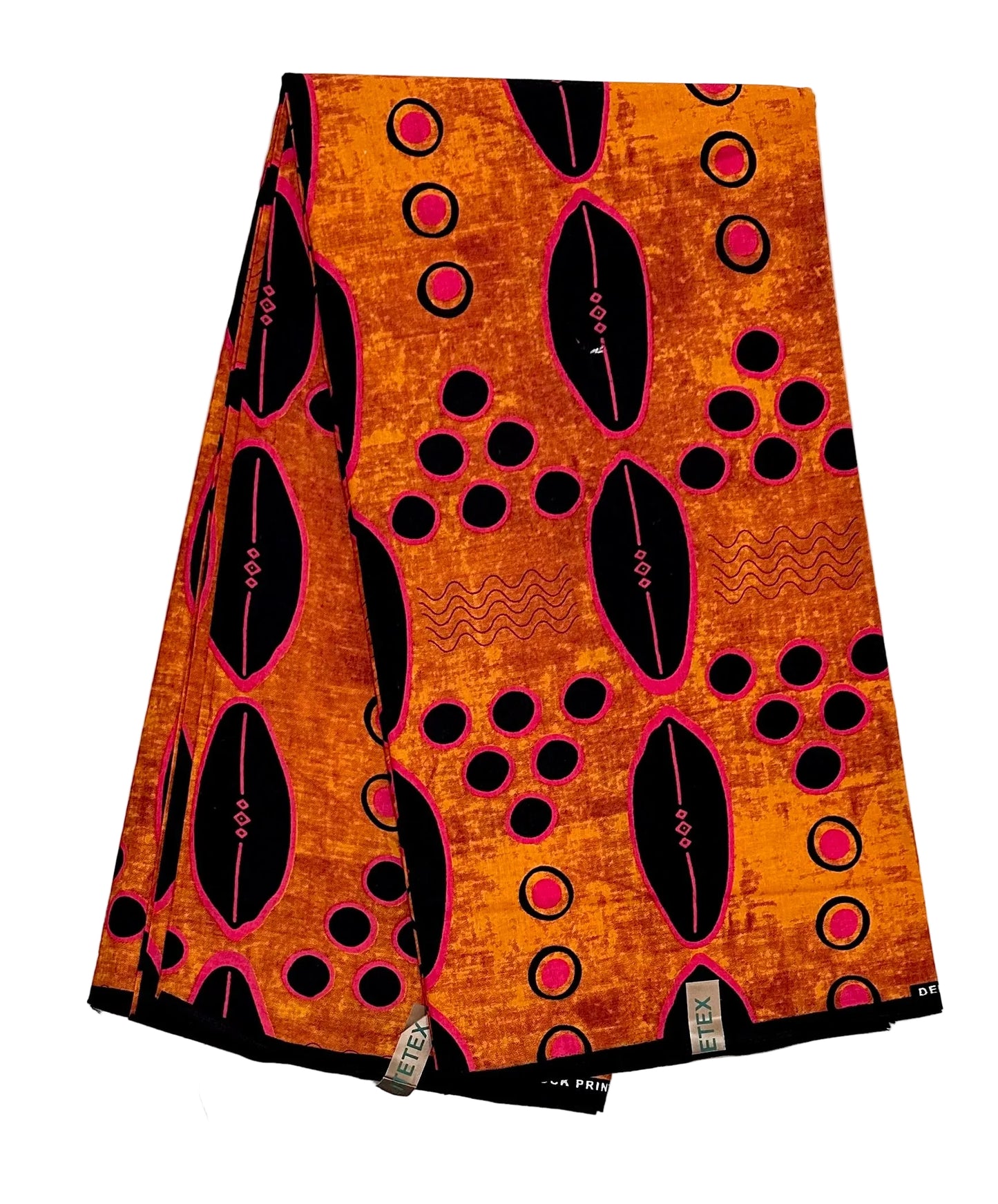 African Print Fabric/ Ankara - Brown, Black, Fuchsia 'Summer in Selma', YARD or WHOLESALE