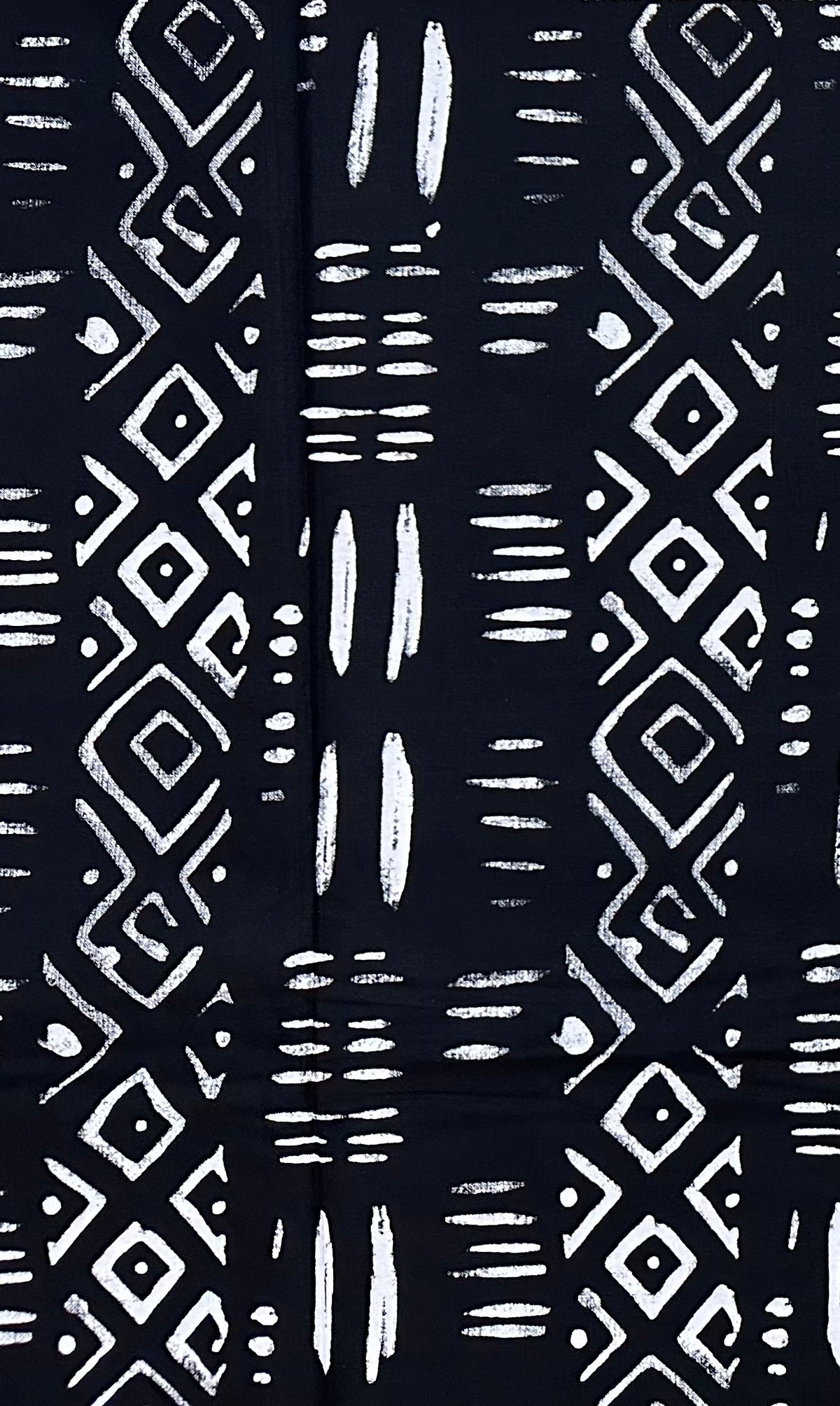 African Print Fabric/ Ankara - Black, White 'Leave A Mark' Design, YARD or WHOLESALE