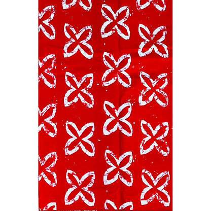 African Print Fabric/ Ankara - Red, White 'Ori Ire' Design, YARD or WHOLESALE