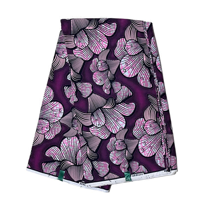African Print Fabric/Ankara - Pink, Purple "Romance Politics" Design, YARD or WHOLESALE