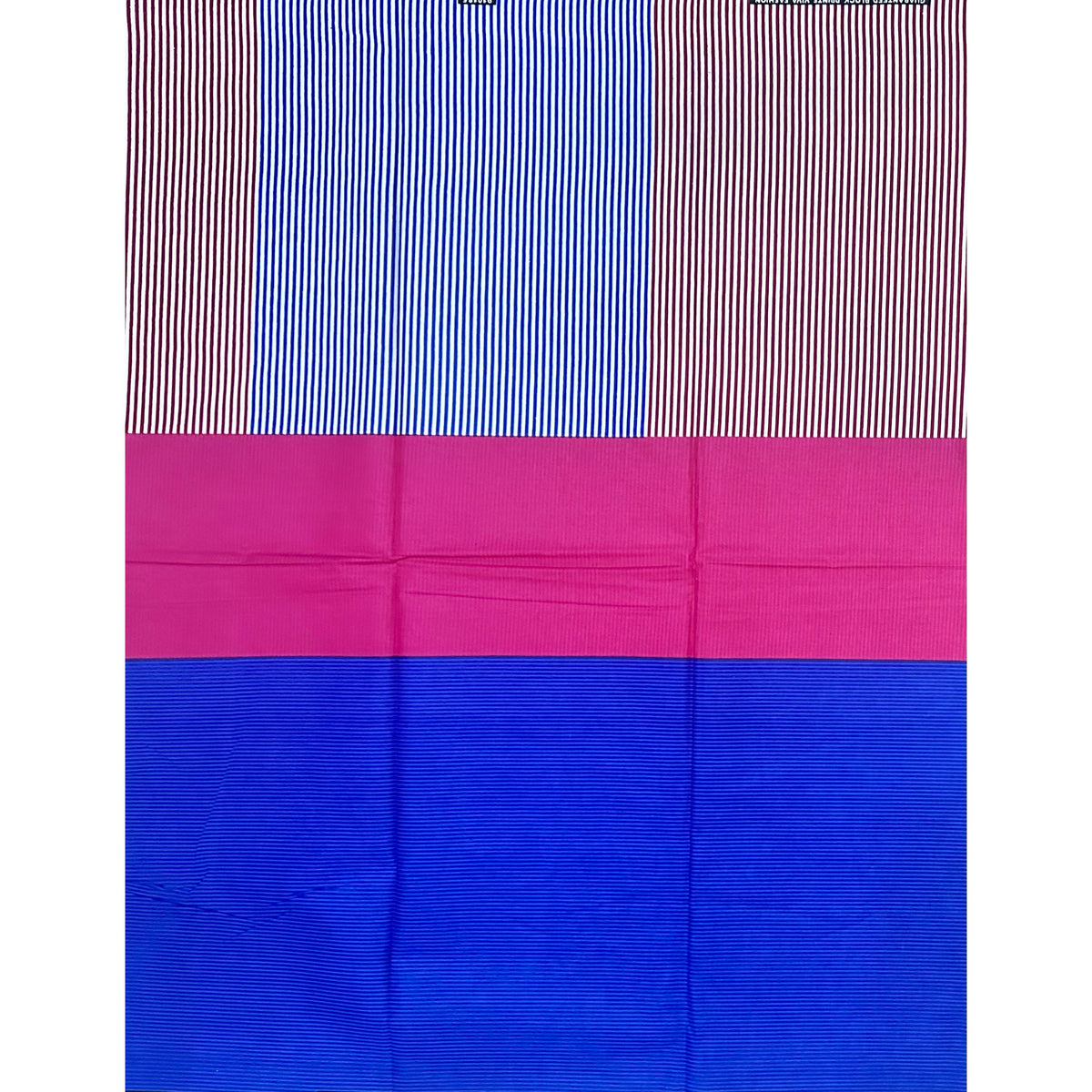 African Print Fabric/ Ankara - Blue, Pink, White 'Decatur Detour', YARD or WHOLESALE