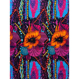 African Print Fabric/ Ankara - Shades of Purple, Magenta, Blue, Yellow 'Ranya Dola' YARD or WHOLESALE