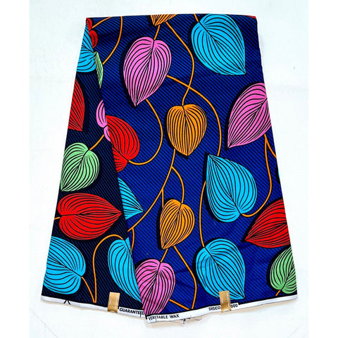 African Print Fabric/ Ankara - Blue, Red, Orange, Pink, Green 'Enitan', YARD or WHOLESALE