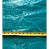 African Bazin (Brocade) Fabric - Teal, Per Yard