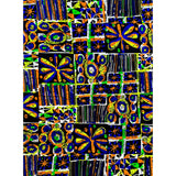 African Print Fabric/ Ankara - Blue, Green, Yellow, Orange 'Folake Charmed', YARD or WHOLESALE