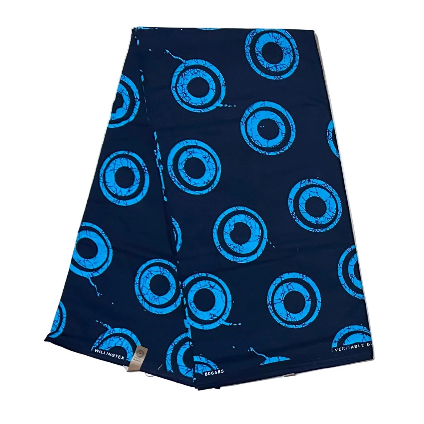 African Print Fabric/ Ankara - Shades of Blue 'The B-Side' Design, Yard or Wholesale