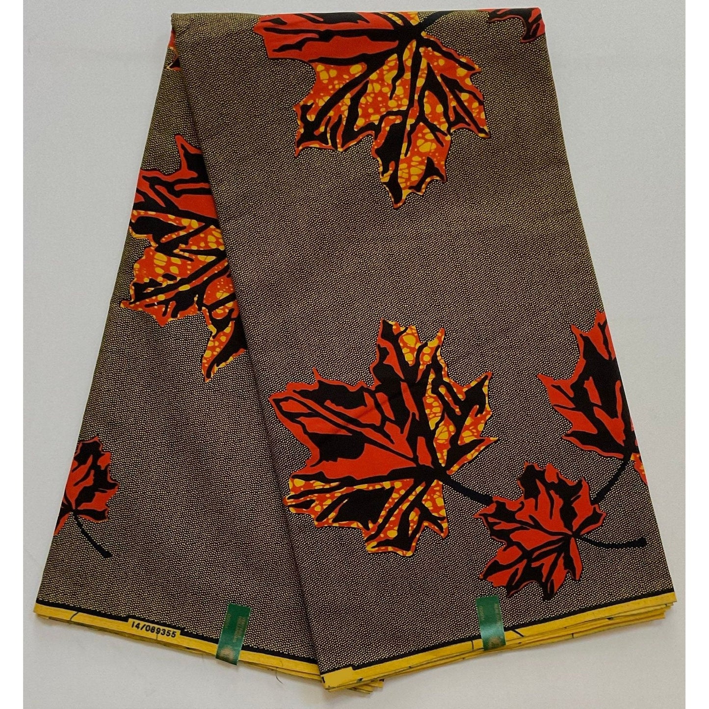 African Print Fabric/ Ankara - Orange, Brown "Fall Primer," YARD or WHOLESALE
