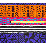 African Print Fabric/ Ankara - Purple, Orange, Pink, Blue, Black "Zoko", Yard or Wholesale