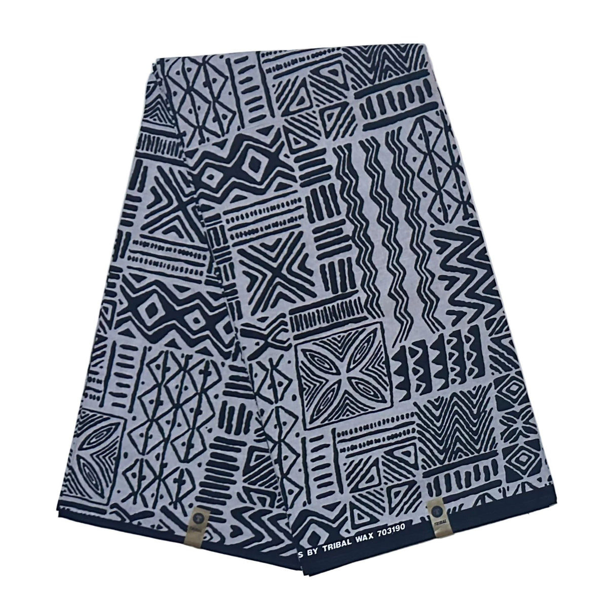 African Print Fabric/ Ankara - Gray, Black 'The Storykeepers' Design, YARD or WHOLESALE