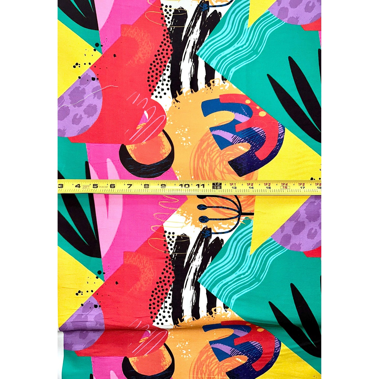 African Print, Stretch Cotton Satin Fabric- Teal, Pink, Orange, Purple, Black, Red "Happy Hour", Per Yard