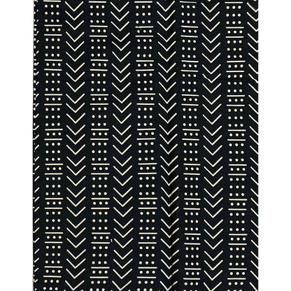 African Print Fabric/ Ankara - Black, Beige 'Dakar Dash’, YARD or WHOLESALE