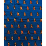 African Print Fabric/ Ankara - Blue, Brown 'Diyama' Design, YARD or WHOLESALE