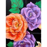 African Print Fabric/Ankara - Black, Purple, Pink, Green 'Epic Blooms' Design, YARD or WHOLESALE