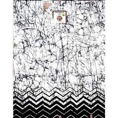 African Print Fabric/ Ankara - Black, White 'Amai Reserved' Design