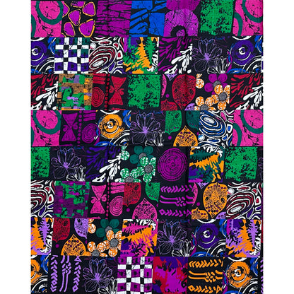 African Print Fabric/ Ankara - Multicolored 'Creative License', YARD or WHOLESALE