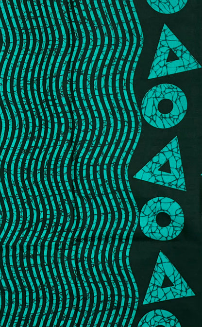 African Print Fabric/ Ankara - Shades of Green 'Odaan Rhythm', Per Yard or Wholesale