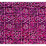African Print Fabric/ Ankara - Magenta, Red, Black 'Bola Code' Design, YARD or WHOLESALE