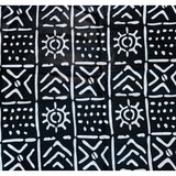 African Print Fabric/ Ankara - Black, White 'Bola Code' Design, YARD or WHOLESALE