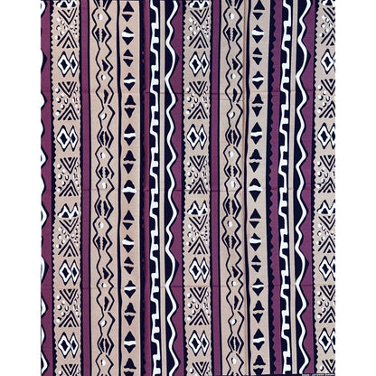 African Print Fabric/ Ankara - Purple, Brown ‘Stand Tall Anyway' Design, 1 YARD