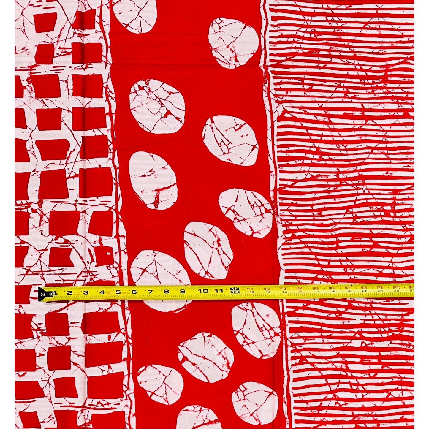 African Print Fabric/ Ankara - Red, White 'Àjọṣe Crimson', YARD or WHOLESALE