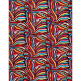 African Print Fabric/ Ankara - Red, Blue, Brown, Gray, Black 'Revolution” YARD or WHOLESALE