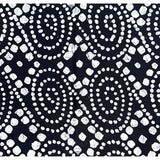 African Print Fabric/ Ankara - Navy, White “Abebe”, Yard or Wholesale