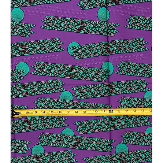 African Print Fabric/Ankara - Purple, Teal "Ori Solstice" Design