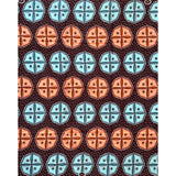 African Print Fabric/ Ankara - Blue, Pink, Brown 'Abia'