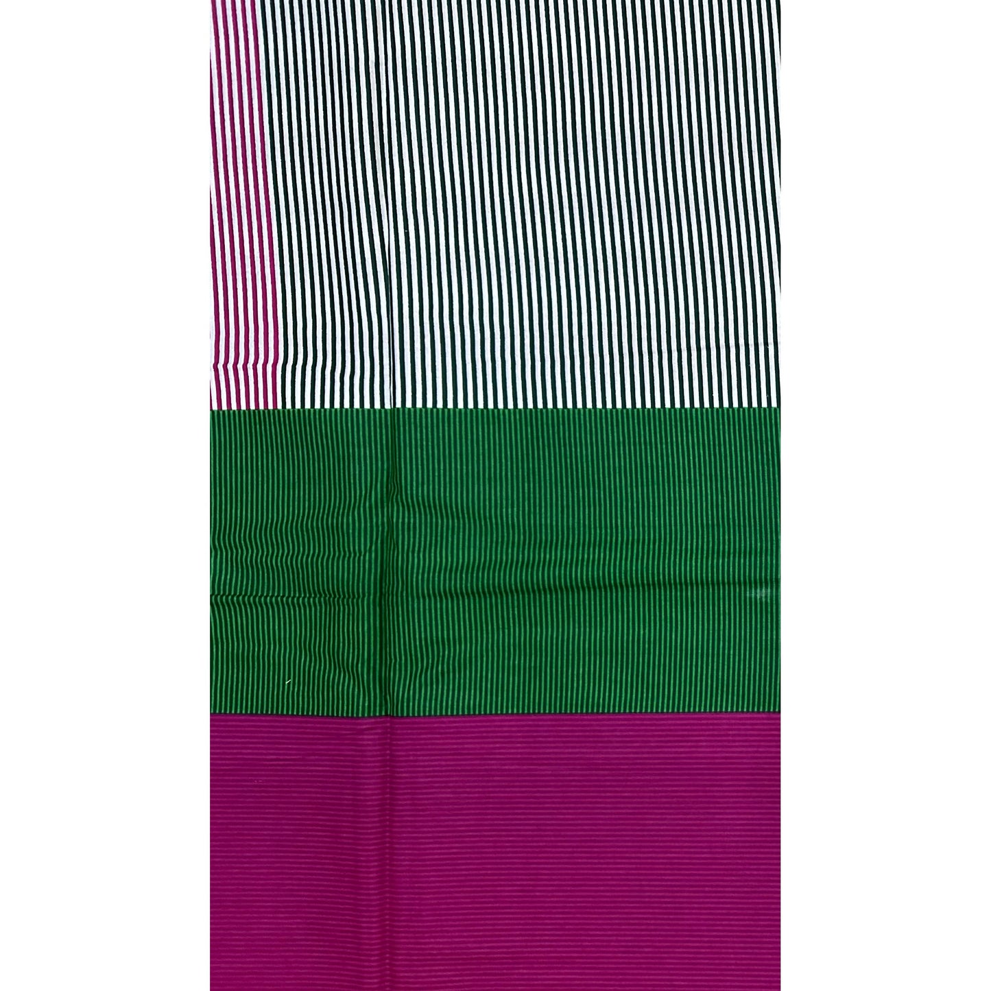 African Print Fabric/ Ankara - Magenta, Green, White 'Decatur Detour', YARD or WHOLESALE