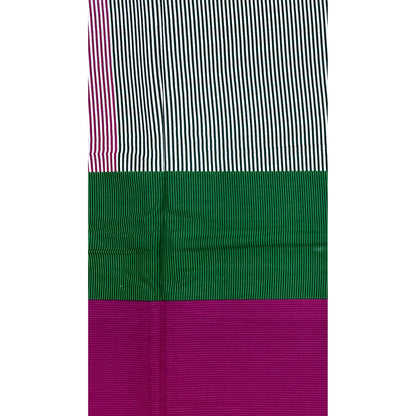 African Print Fabric/ Ankara - Magenta, Green, White 'Decatur Detour', YARD or WHOLESALE