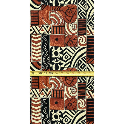 African Print Fabric/ Ankara - Brown, Black, Beige 'Somebody’s Ancestor' Design, Yard or Wholesale