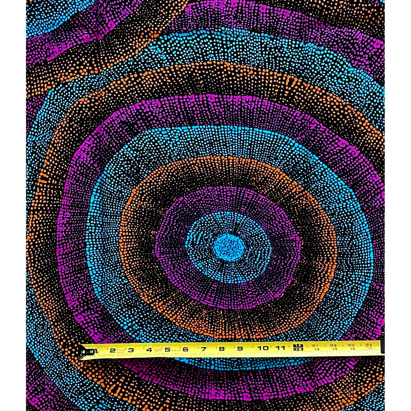 African Print Fabric/Ankara - Blue, Orange, Purple ‘Omo Legacy' Design, YARD or WHOLESALE