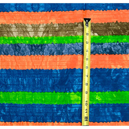 African Print Fabric/ Ankara - Orange, Green, Blue, Brown 'Level Up' Design, YARD or WHOLESALE