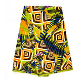 African Print Fabric/ Ankara - Green, Orange, Blue, Purple 'Fierce & Fancy' Design, YARD or WHOLESALE
