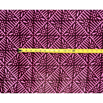 African Print Fabric/Ankara - Brown, Pink 'Kisat', YARD or WHOLESALE