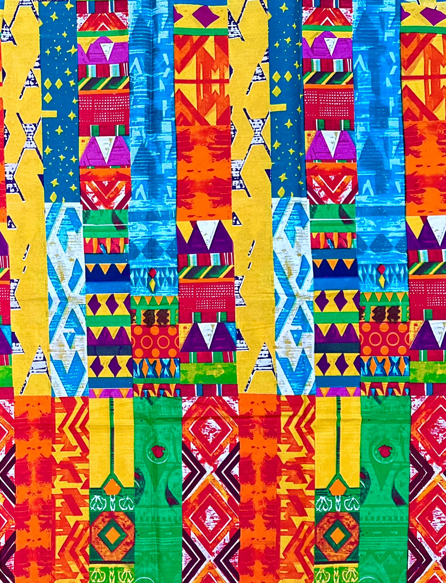 African Print Fabric/ Ankara - Multicolored 'Many Paths To Success', Yard or Wholesale