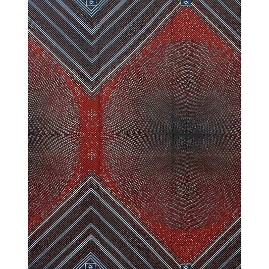 African Print Fabric/ Ankara - Brown, Black "The Deal Closer", 1 YARD