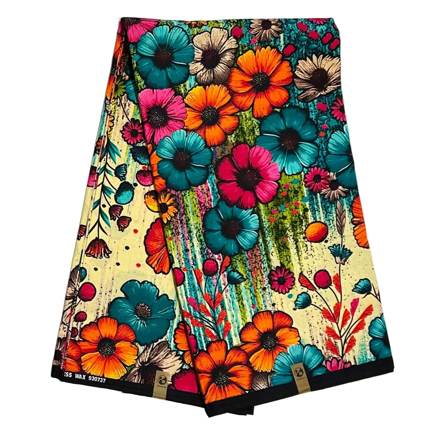 African Print Fabric/ Ankara - Multicolored 'Garden of Many Suns' Design, Yard or Wholesale